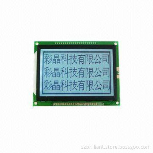 128x64 FSTN black white LCD module display with LED backlight supports serial parallel interface